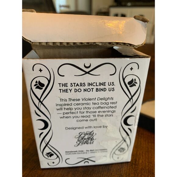 OwlCrate Ceramic Moon Tea Bag Rest + Silicone Tea Infuser | - Picture 4 of 6